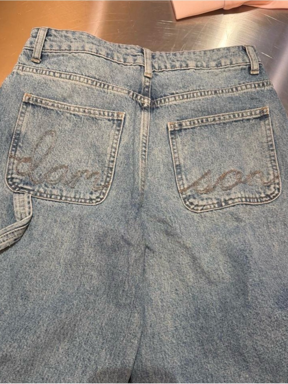 Damson Madder Dion Cropped Barrel Leg Jeans - Picture 4 of 5